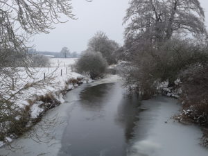 Snow on River Otter